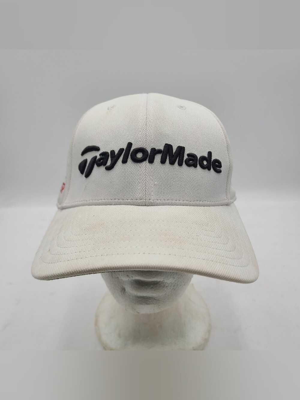 B55 TaylorMade R15 Golf White Polyester Adjustable Strapback Hat Cap One Size
